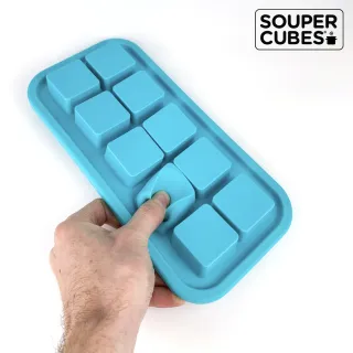 【Souper Cubes】多功能食品級矽膠保鮮盒10格-30ML/格-2入組(美國FDA食品級 獨家專利設計)