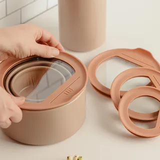 【NEOFLAM】FIKA ONE系列陶瓷保鮮盒2入大容量組(奶茶粉/FIKA色兩色任選)