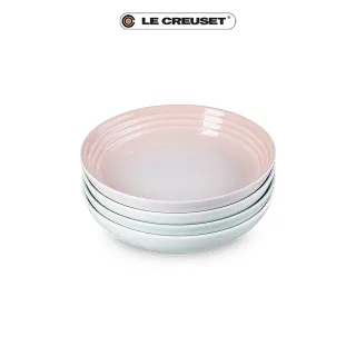 【Le Creuset】瓷器義麵盤組22cm-4入(淡雅恬靜系列)