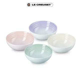 【Le Creuset】瓷器早餐榖片碗組16cm- 4入(淡雅恬靜系列)