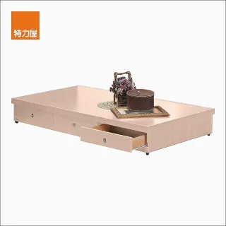 【特力屋】AS 簡約系列 三抽收納床架 3.5尺 橡木色