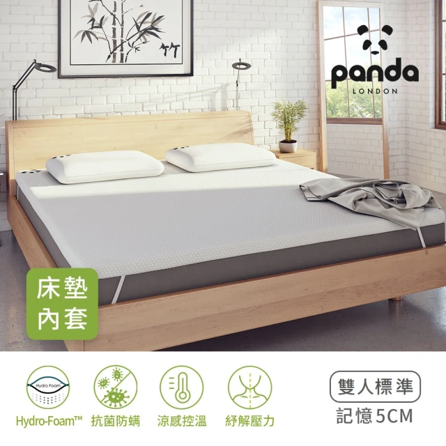 【Panda London】甜夢床墊 薄墊-雙人標準(Hydro Foam 涼感減壓 5cm記憶床墊 含內墊保護套)