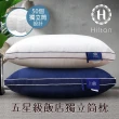 【Hilton 希爾頓】五星級純棉滾邊立體銀離子抑菌獨立筒枕/兩色任選/買一送一(枕頭/透氣枕)