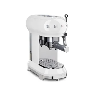 【SMEG】義大利半自動義式咖啡機-珍珠白(ECF01WHUS)