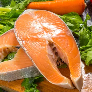 【鮮綠生活】智利頂級鮭魚切片(220g±10%/包 共11包『momo老饕美味標章』 認證 -凍)