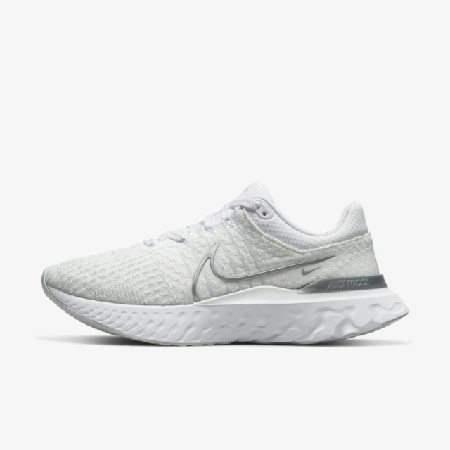 NIKE 耐吉【NIKE 耐吉】W React Infinity Run FK 3 女 慢跑鞋 緩震 包覆 白銀(DD3024-101)