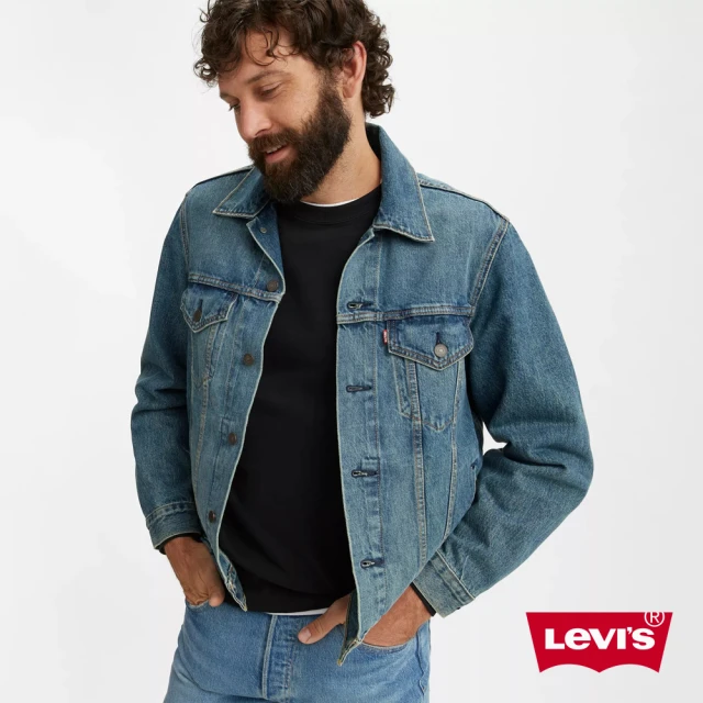 LEVIS【LEVIS】男款 古著牛仔外套 / 寬鬆休閒版型 / 精工中藍作舊水洗-人氣新品