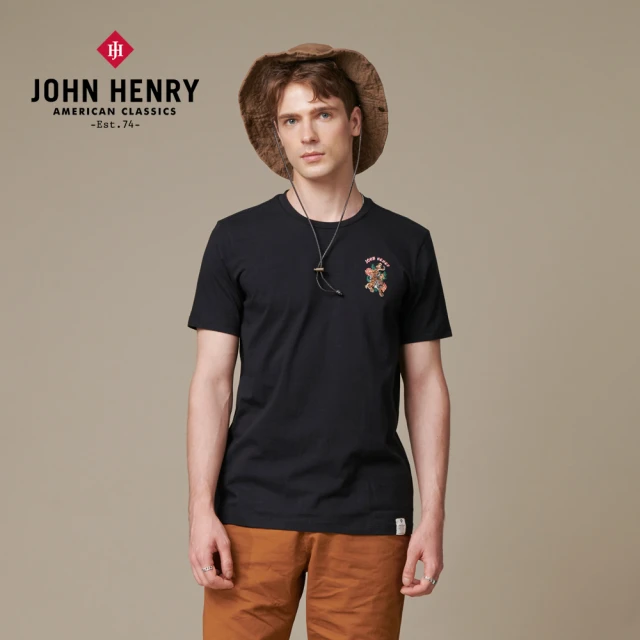 【JOHN HENRY】美國棉老虎刺繡短袖T恤