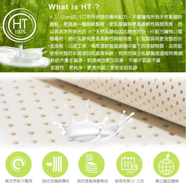 Looca 旗艦舒柔2 5cm舒眠ht乳膠床墊 加大6尺 Greenfirst防蹣防蚊系列 Momo購物網