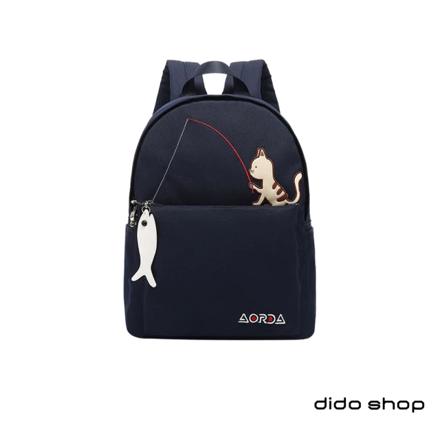 【Didoshop】14吋 小貓釣魚系列筆電後背包 電腦包(BK151)