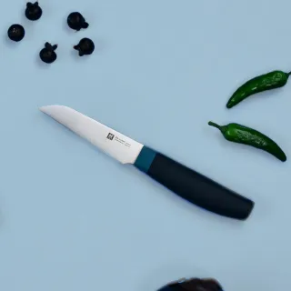 【ZWILLING 德國雙人】Now S蔬果刀/削皮刀8cm(萊姆綠/莓果藍/石榴紅3色任選)