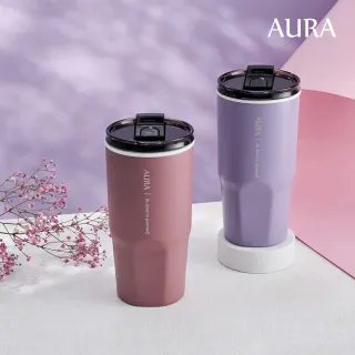 【AURA 艾樂-買一送一】簡約真陶瓷激凍杯800ml(4色可選)