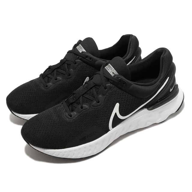 NIKE 耐吉【NIKE 耐吉】慢跑鞋 React Miler 3 男鞋 白 黑 緩震 路跑 馬拉松 運動鞋(DD0490-001)