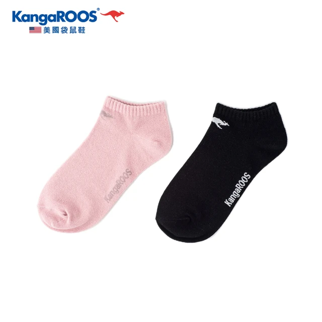 【KangaROOS】男女襪 中性 基本款素色 薄底 踝襪(黑-KA23530)