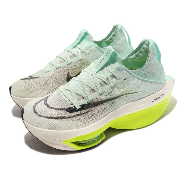 NIKE 耐吉【NIKE 耐吉】慢跑鞋 Wmns Air Zoom Alphafly Next% 2 綠 女鞋 緩震 氣墊 運動鞋(DV9425-300)