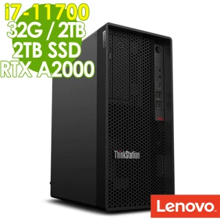 【Lenovo】P350 繪圖工作站 i7-11700W58032G2TSSD+2TBRTX A2000 12G500WW10P(11代i7八核心)