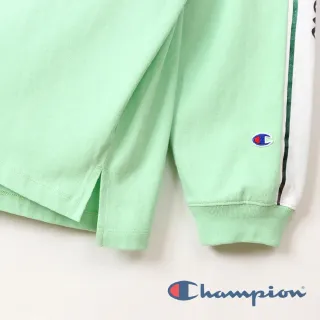 【Champion】Campus刺繡Logo長Tee-淺綠色