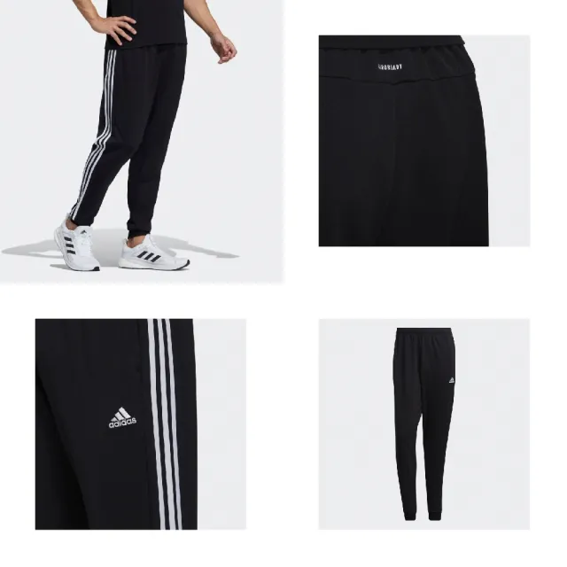 【adidas 愛迪達】運動長褲 Wuji Running Pants 男款 黑 三線 鬆緊 縮口褲(GN0747)