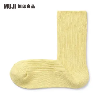 【MUJI 無印良品】女棉混寬螺紋直角襪(共9色)