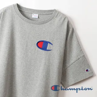 【Champion】Womens Logo短版Tee-灰色