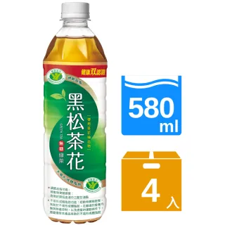 【黑松】黑松茶花綠茶580mlx4入/組