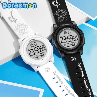經典塗鴉錶帶 大螢幕顯示 多功能防水電子錶(兒童 學生 青少年 手錶)