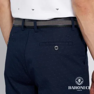 【BARONECE 百諾禮士】男款 彈性棉質混紡圓點印花平口休閒短褲-藍色(1198965-39)