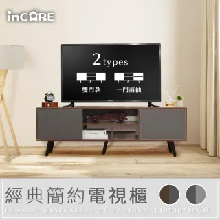 【Incare】現代簡約4尺一門兩抽電視櫃(收納櫃/展示櫃)