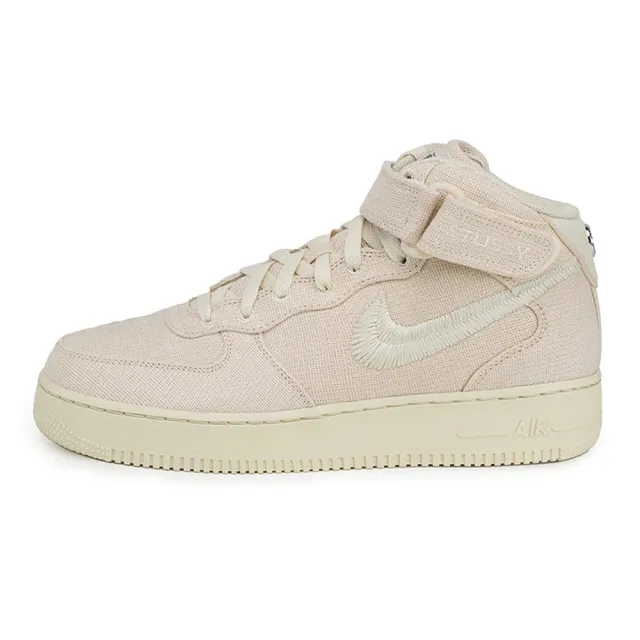 NIKE 耐吉】AIR FORCE 1 07 MID SP STUSSY 限量聯名中筒男鞋男女段沙色