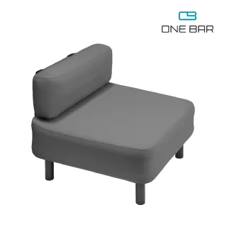 【ONE BAR 玩吧】行動充氣沙發 I type 深灰坐墊系列(戶外休閒椅)