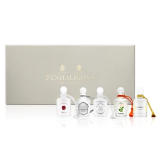 【PENHALIGON’S 潘海利根】迷你香水禮盒 5ml*5(橙花+月亮女神+皇家橡樹+杜松司令+伊莉莎白玫瑰 平輸版)