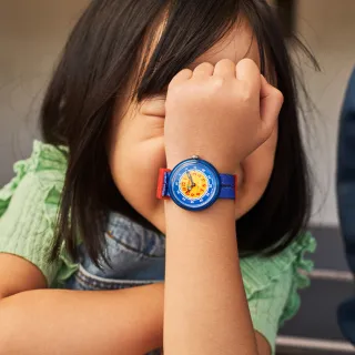 【Flik Flak】兒童手錶 復古 藍 RETRO BLUE 兒童錶 編織錶帶(31.85mm)