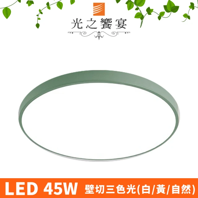 【光之饗宴】馬卡龍 39號 LED 45W / 綠 吸頂燈(可切三色光)