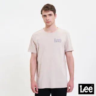【Lee】雙色線條套印 鏤空小LOGO 男短袖T恤-共四色