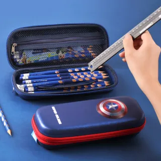 【Disney 迪士尼】漫威系列3D立體多隔層筆盒/筆袋(平輸品)