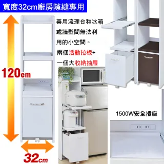 【C&B】加高型廚房隙縫電器櫃