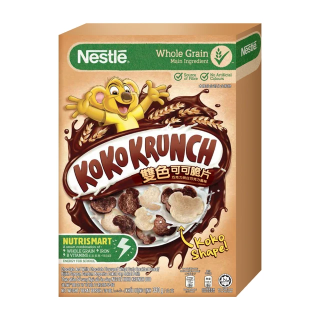 【Nestle 雀巢】雙色可可脆片早餐脆片330g/盒