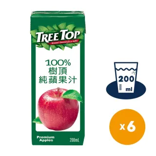 【Tree Top】樹頂100%蘋果汁200ml*6入