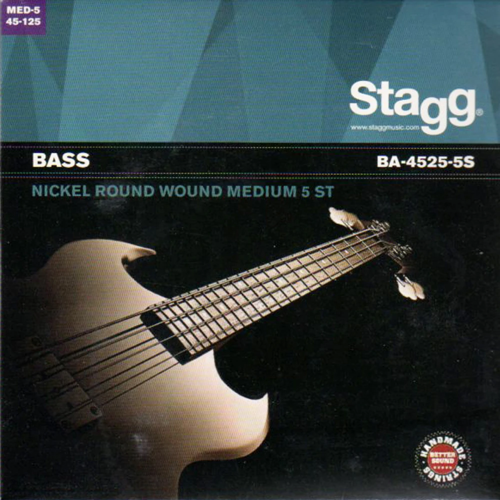 【Stagg 比利時品牌】5弦 鎳合金 Medium BA-4525-5S 電貝司斯士弦(1包入)