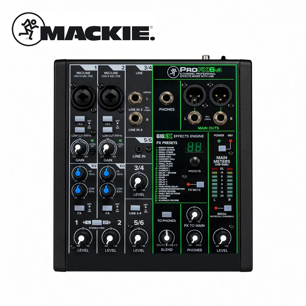 【Mackie】ProFX6v3 類比混音器 6軌(原廠公司貨 商品保固有保障)
