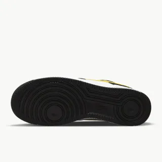 【NIKE 耐吉】休閒鞋 Nike Air Force 1 運動 穿搭 刺繡 麂皮 田徑俱樂部 黑白 黃勾 男鞋(DH7568-002)