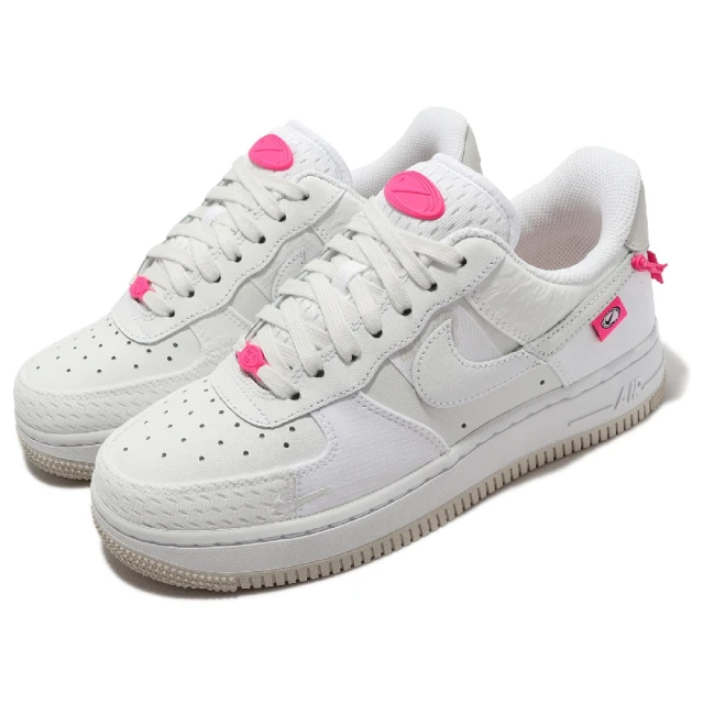 NIKE 耐吉】休閒鞋Wmns Air Force 1 07 LX 女鞋男鞋白棕桃紅Pink Bling