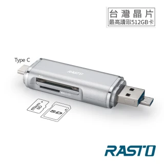 RT6 Type C+Micro+USB 三合一多功能OTG讀卡機