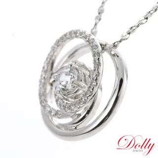【DOLLY】14K金 0.30克拉完美車工鑽石項鍊(033)