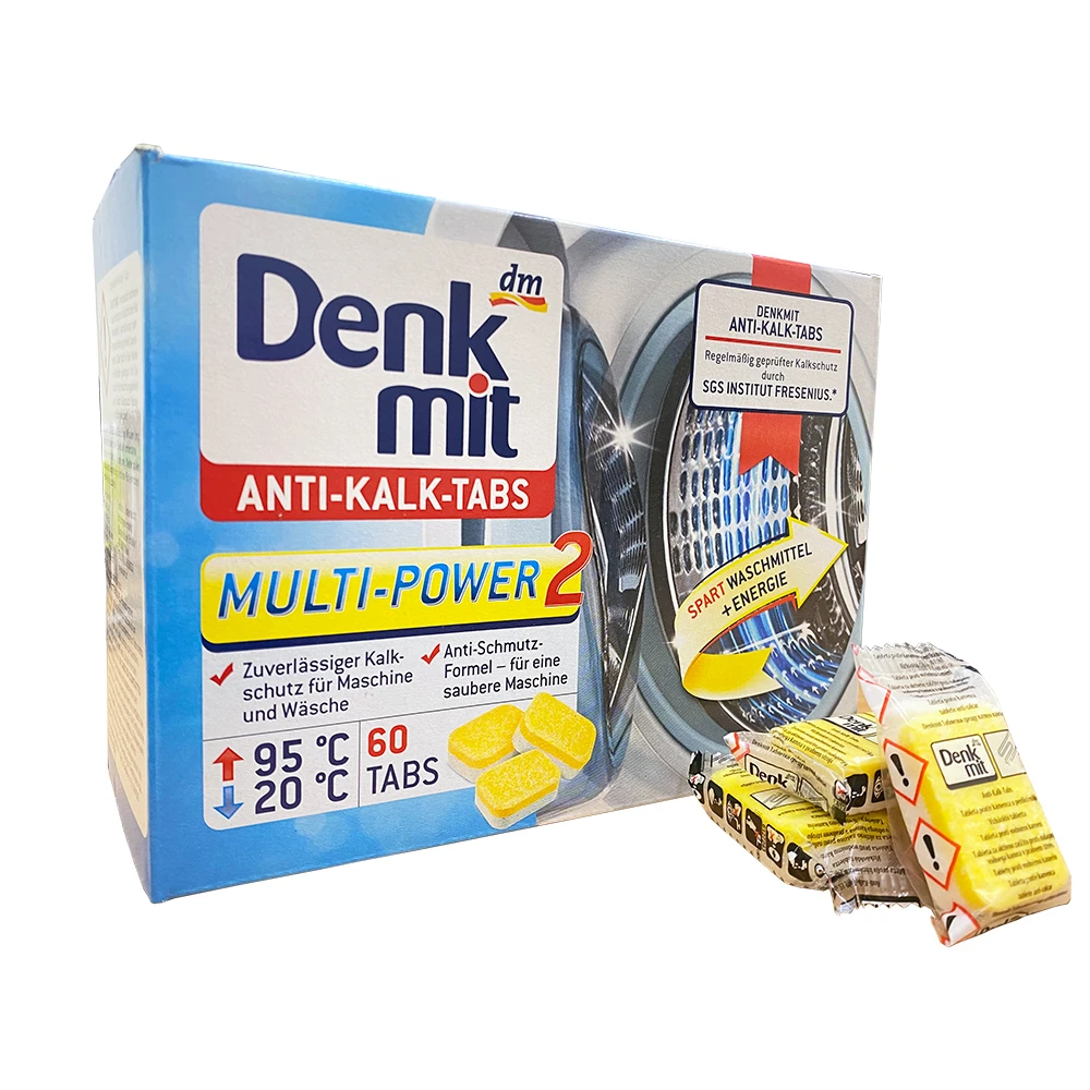 【德國Denkmit】洗衣機清潔錠 15g *60顆(洗衣機槽清潔劑 德國DM大廠出品 平輸商品)