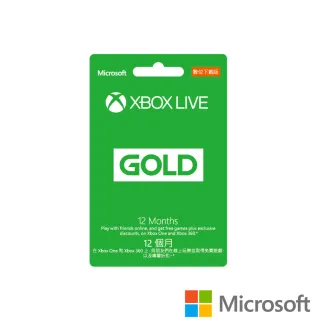 【Microsoft 微軟】XBOX LIVE 12個月金會員 數位下載版(購買後無法退換貨)