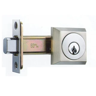 LS L-5-SN 日規輔助鎖 60mm 銀色 三鑰匙 日式 方型 房門鎖(通道鎖 客廳鎖 辦公室門鎖)