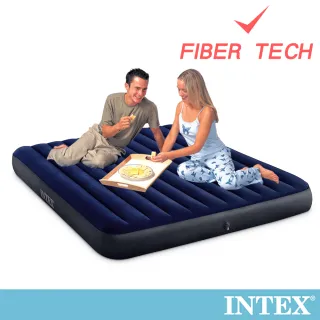 【INTEX】經典雙人特大_新款FIBER TECH_充氣床墊-寬183cm(64755)