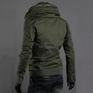【米蘭精品】軍裝外套立領夾克(時尚個性韓版修身男外套2色62o1)
