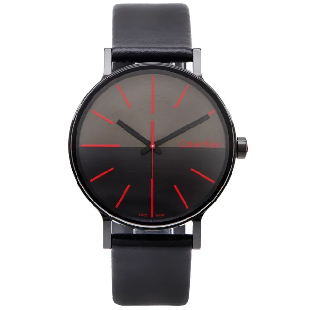 【Calvin Klein】CK Boost 簡約時尚手錶-黑面X紅色/41mm(K7Y214CY)